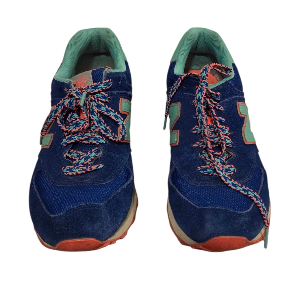 New Balance 574 Blue Candy Sneakers Shoes Colorful Women's 9.5 Lace Up Trainers - Picture 3 of 7